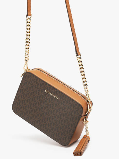 Cross Body Tas Jet Set Item Michael kors Bruin jet set F8GF5M2B ander zicht 2